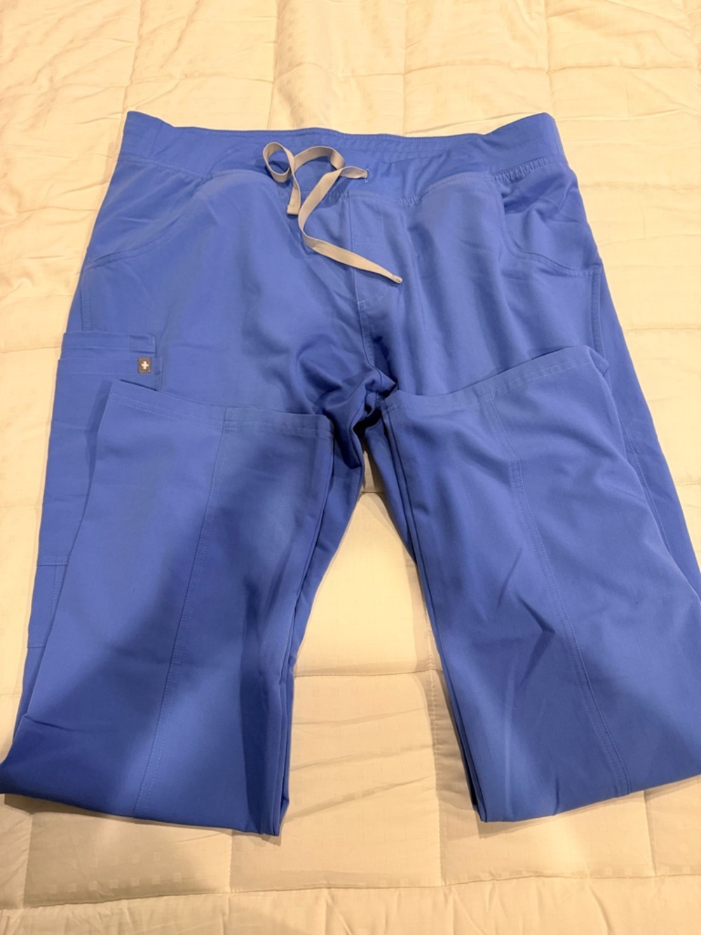 Figs Blue Drawstring Utility Pants
